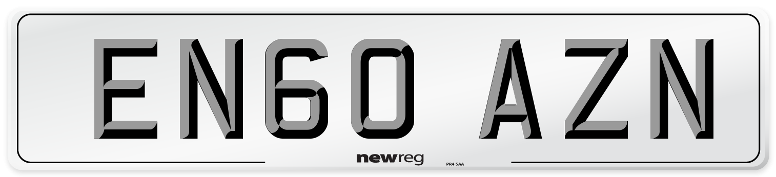 EN60 AZN Number Plate from New Reg